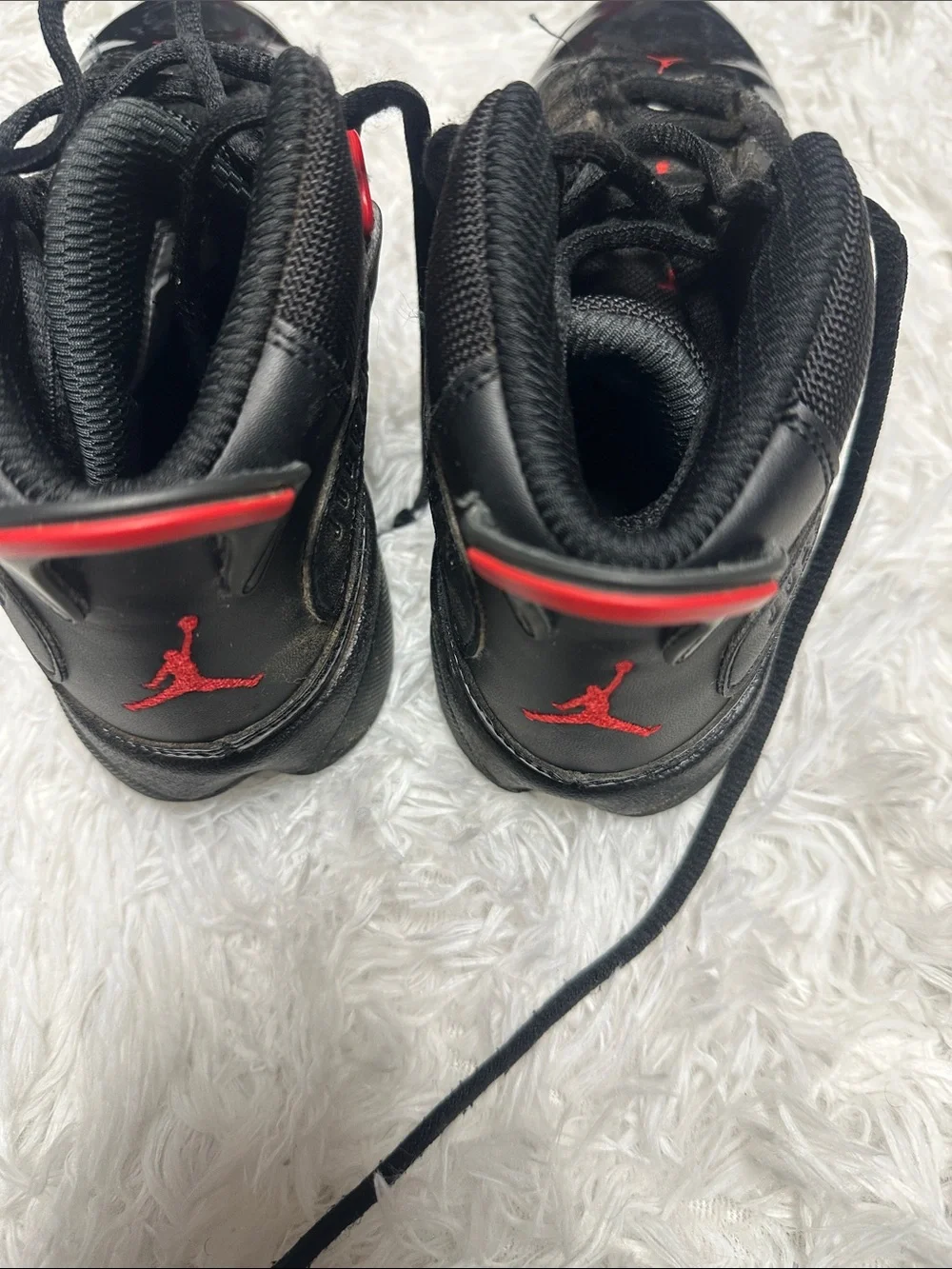 Nike Kids Black and Red High-Top Sneakers